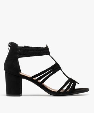 Sandales à talon avec brides tressées femme vue1 - VALENTINA BALDA - GEMO