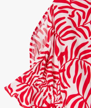 Combinaison pantalon fluide à motif fleuri fille vue4 - GEMO 4G FILLE - GEMO