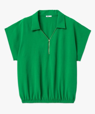 Blouse à manches courtes avec col zippé femme grande taille vue4 - GEMO (G TAILLE) - GEMO