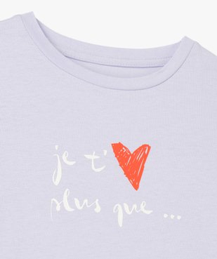 Tee-shirt enfant à manches courtes avec message vue2 - GEMO (ENFANT) - GEMO