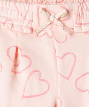 Pantalon de jogging avec pinces bébé fille vue3 - GEMO 4G BEBE - GEMO