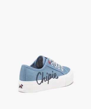 Baskets fille en toile unie style denim à semelle plateforme - Chipie vue4 - CHIPIE - GEMO