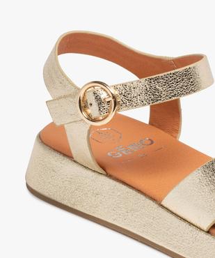 Sandales fille compensées dessus métallisé vue6 - GEMO (ENFANT) - GEMO