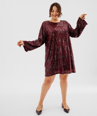 Robe courte pailletée femme grande taille vue1 - GEMO (G TAILLE) - GEMO