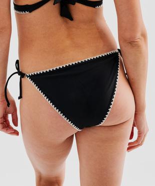 Bas de maillot de bain forme culotte brodé femme vue4 - GEMO (PLAGE) - GEMO