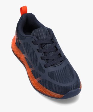 Baskets garçon bicolores en mesh fermeture lacets vue5 - GEMO 4G GARCON - GEMO
