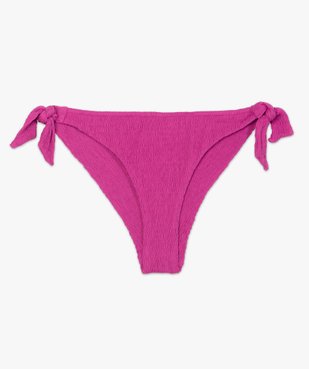 Bas de maillot de bain femme forme tanga en maille gaufrée vue4 - GEMO (PLAGE) - GEMO