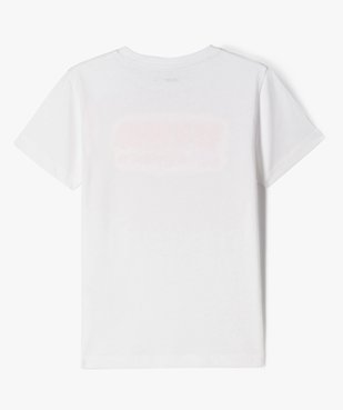 Tee-shirt manches courtes en coton avec inscription fluo garçon vue3 - GEMO (ENFANT) - GEMO