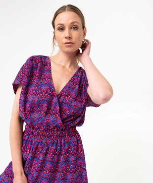 Robe femme avec double décolleté cache-coeur vue2 - GEMO(FEMME PAP) - GEMO