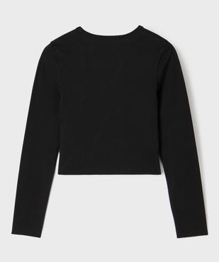 Tee-shirt manches longues cache-cœur fille vue5 - GEMO 4G FILLE - GEMO