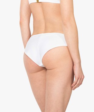 Bas de maillot de bain femme forme shorty uni vue2 - GEMO (PLAGE) - GEMO