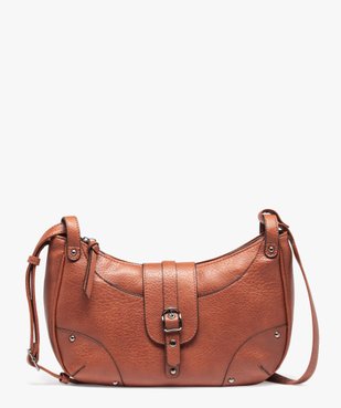 Sac besace grainé forme demi-lune femme vue1 - GEMO (ACCESS) - GEMO