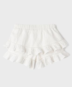 Short à volants en coton avec taille élastique fille vue4 - GEMO (JUNIOR) - GEMO