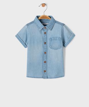 Chemise en jean à manches courtes bébé garçon vue1 - GEMO(BEBE DEBT) - GEMO