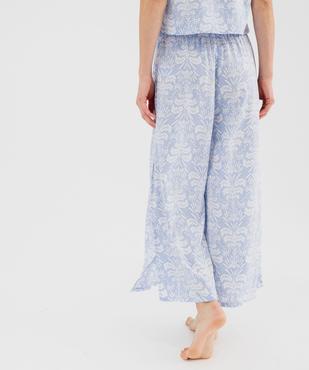 Pantalon de pyjama fluide imprimé femme vue3 - GEMO 4G FEMME - GEMO