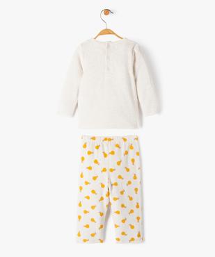 Pyjama en velours 2 pièces imprimées poires bébé vue4 - GEMO(BB COUCHE) - GEMO