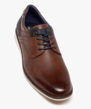 Derbies sportswear à lacets ronds et jeu de surpiqûres homme vue6 - MARIO BALDANO - GEMO
