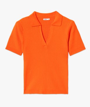 Pull à manches courtes et col V femme vue4 - GEMO(FEMME PAP) - GEMO
