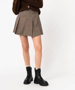 Jupe plissée à motif tartan femme vue1 - GEMO(FEMME PAP) - GEMO