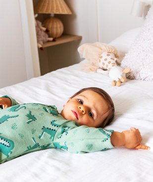 Pyjama dors-bien zippé intérieur molletonné bébé vue6 - GEMO(BB COUCHE) - GEMO