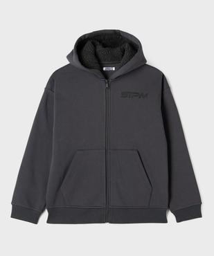 Sweat zippé à capuche avec intérieur chaud garçon vue2 - GEMO (JUNIOR) - GEMO