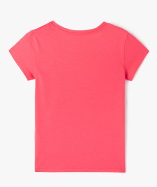 Tee-shirt à manches ultra courtes avec motif girly fille vue3 - GEMO 4G FILLE - GEMO