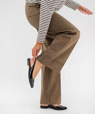 Escarpins slingback à bout pointu et talon plat femme - Follow Me vue7 - FOLLOW ME - GEMO