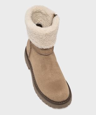 Boots avec tige en sherpa et semelle crantée femme - 5 Miles vue5 - 5 MILES - GEMO