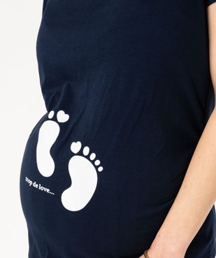 Tee-shirt de grossesse imprimé à manches courtes vue5 - GEMO 4G FEMME - GEMO