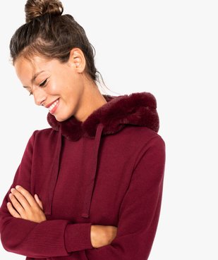 Sweat femme  molleton avec capuche   vue2 - FOLLOW ME - GEMO