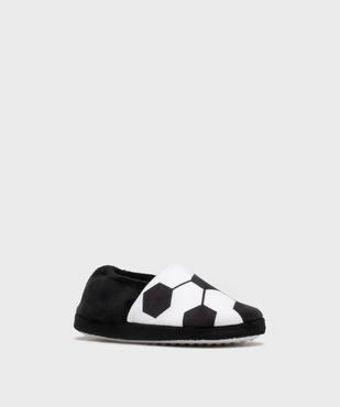 Chaussons en velours motif ballon de football garçon vue2 - GEMO 4G GARCON - GEMO