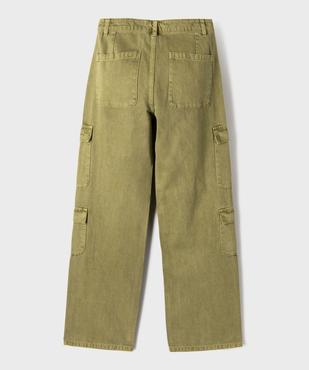 Jean cargo en denim 100 % coton fille vue4 - GEMO (JUNIOR) - GEMO