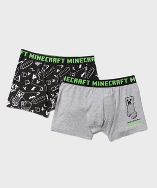 Boxers avec motif jeu vidéo garçon (lot de 2) - Minecraft vue1 - MINECRAFT - GEMO