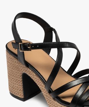 Sandales à talon plateforme et semelle tressée femme  vue7 - FOLLOW ME - GEMO