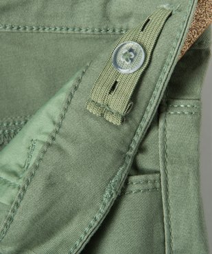 Bermuda fille extensible coupe slim avec revers et ceinture pailletée vue2 - GEMO (ENFANT) - GEMO