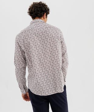 Chemise en coton à motifs fleuris homme vue3 - GEMO 4G HOMME - GEMO