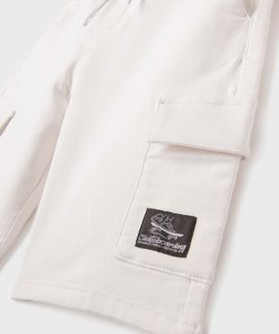 Bermuda cargo en coton stretch à coloris unique garçon vue3 - GEMO (JUNIOR) - GEMO