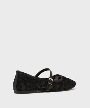 Ballerine à bout carré et bride en tulle brodé femme - Follow Me vue4 - FOLLOW ME - GEMO