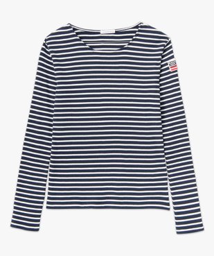 Tee-shirt femme rayé à manches longues - LuluCastagnette vue4 - LULUCASTAGNETTE - GEMO