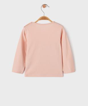 Tee-shirt manches longues imprimé bébé fille vue3 - GEMO(BEBE DEBT) - GEMO