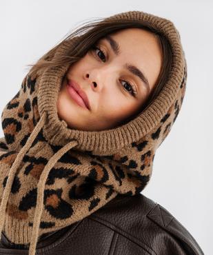 Bonnet capuche en maille femme vue2 - GEMO (ACCESS) - GEMO