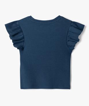 Tee-shirt manches courtes à volants fille vue3 - GEMO 4G FILLE - GEMO