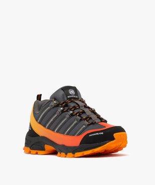 Chaussures de randonnée homme en mesh avec semelle crantée à lacets bicolores  vue2 - BOARD SLIDE - GEMO