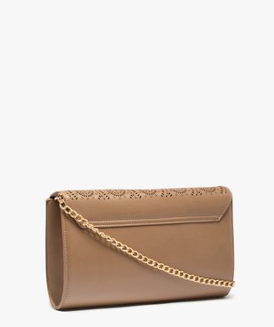 Sac besace femme à motif ajouré et bandoulière chaîne vue2 - GEMO (ACCESS) - GEMO