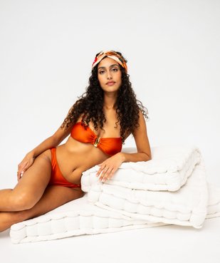 Haut de maillot de bain forme bandeau en maille scintillante femme vue5 - GEMO 4G FEMME - GEMO
