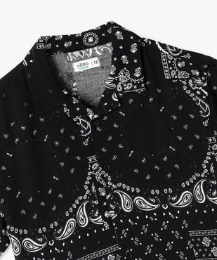 Chemise à manches courtes imprimée en viscose garçon vue2 - GEMO 4G GARCON - GEMO