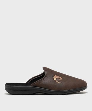 Chaussons mules avec logo brodé homme vue1 - G'FLEX GEMO FOR GOOD - GEMO