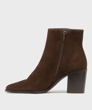 Boots en cuir à talon femme - LuluCastagnette vue3 - LULUCASTAGNETTE - GEMO