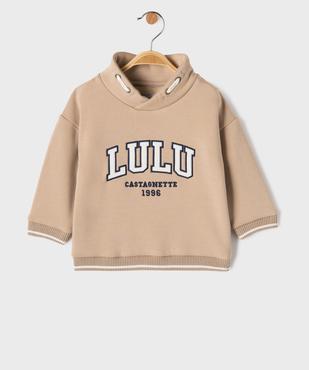 Sweat col châle avec doublure chaude bébé garçon - LuluCastagnette vue1 - LULUCASTAGNETTE - GEMO