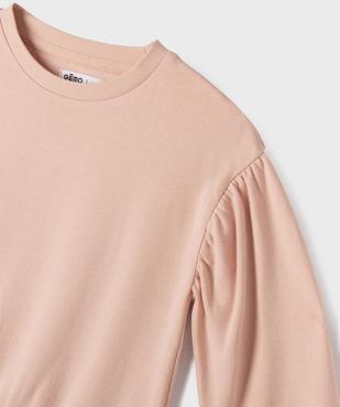 Sweat ample avec détails froncés fille vue3 - GEMO 4G FILLE - GEMO